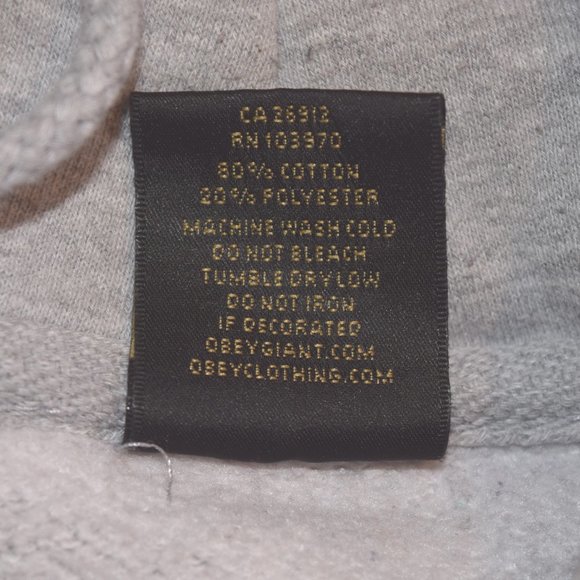 Obey Gray Pullover Hoodie size Large - Picture 6 of 7